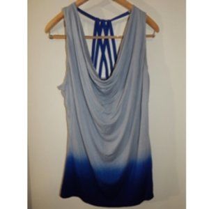Venus Strappy Cowl Neck Ombre Top - Size X-Large